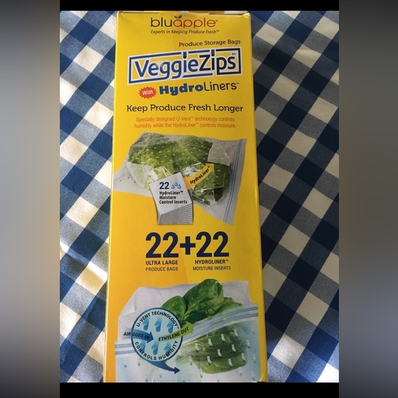 Bluapple VeggieZips Produce Bags & Hydro Liners Veggie Zip bags - Picture 3 of 4